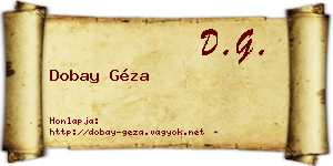 Dobay Géza névjegykártya