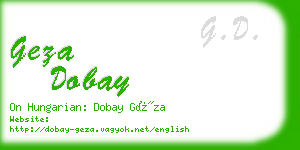 geza dobay business card